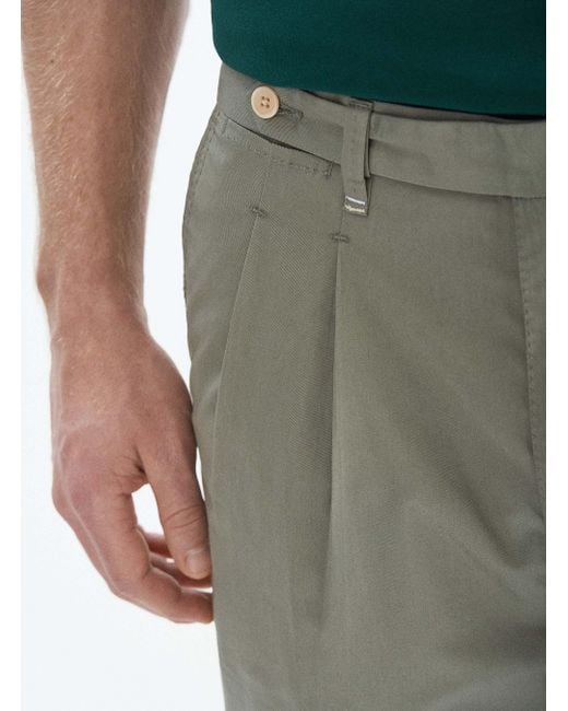 Pantalones de sarga ligera con doble pliegue Gutteridge de hombre de color Green