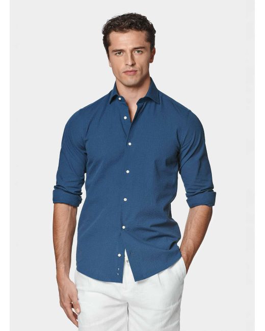 Camicia di Gutteridge in Blue da Uomo