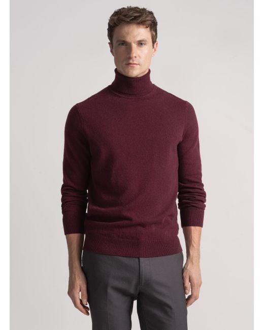 Gutteridge Kaschmir-Rollkragenpullover in Red für Herren