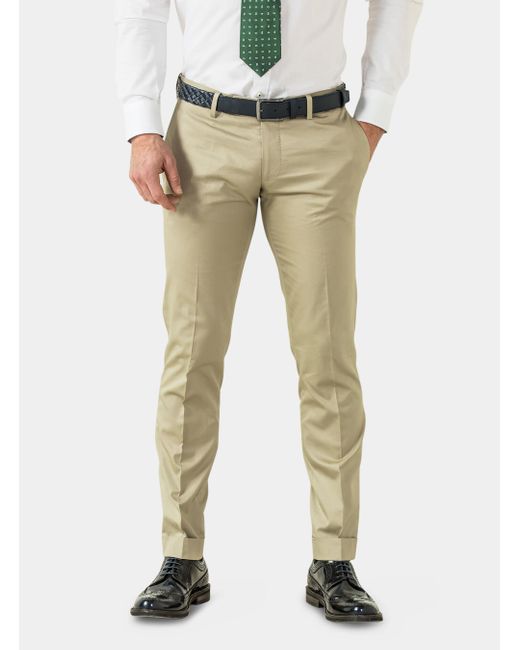 Pantalones de algodón slim fit Gutteridge de hombre de color Neutro | Lyst