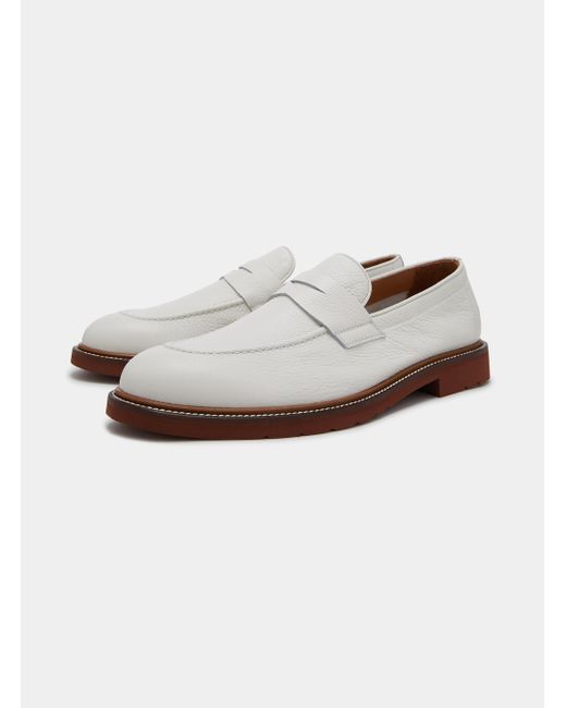 Mocassini in pelle di Gutteridge in White da Uomo