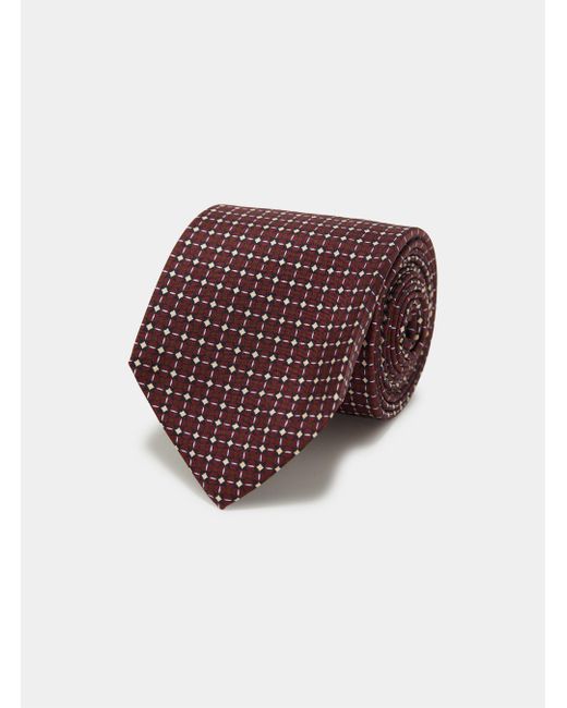 Corbata De Seda Con Micro Estampado Gutteridge de hombre de color Red