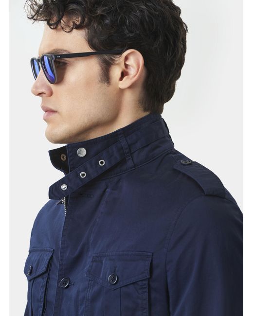 Field jacket in twill di cotone da Uomo di Gutteridge in Blu | Lyst