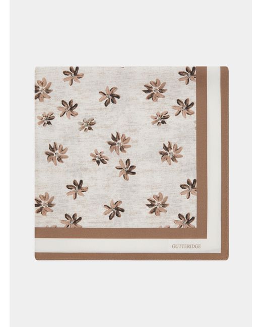 Foulard Floreale di Gutteridge in Natural da Uomo