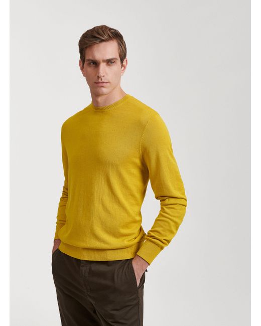 Maglia Girocollo di Gutteridge in Yellow da Uomo