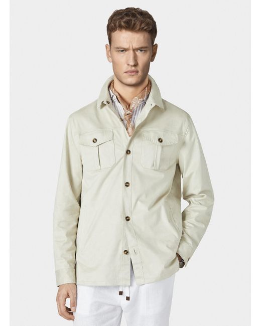 Giacca Camicia Effetto Scamosciato, Taglia di Gutteridge in White da Uomo