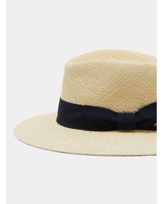 Cappello Panama Con Fascia, Taglia di Gutteridge in White da Uomo