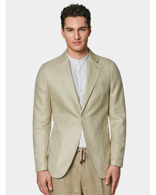 Giacca Hopsack di Gutteridge in Natural da Uomo