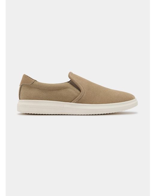 Gutteridge Slip-On Aus Wildleder Und Canvas in Natural für Herren