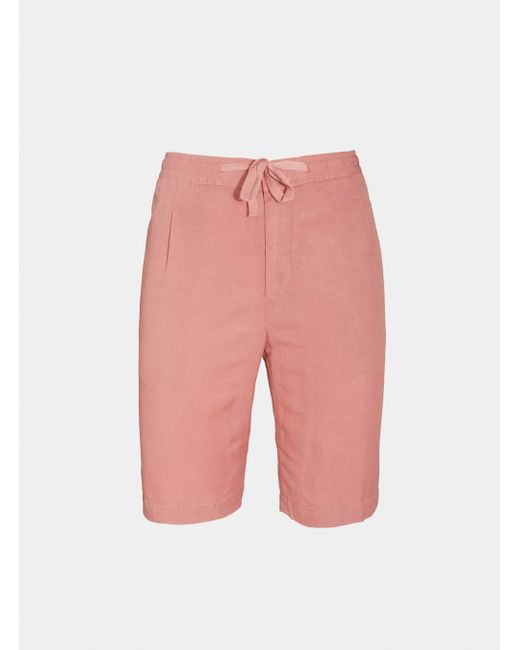 Bermuda En Lin Mélangé Avec Cordon De Serrage Gutteridge pour homme en coloris Pink