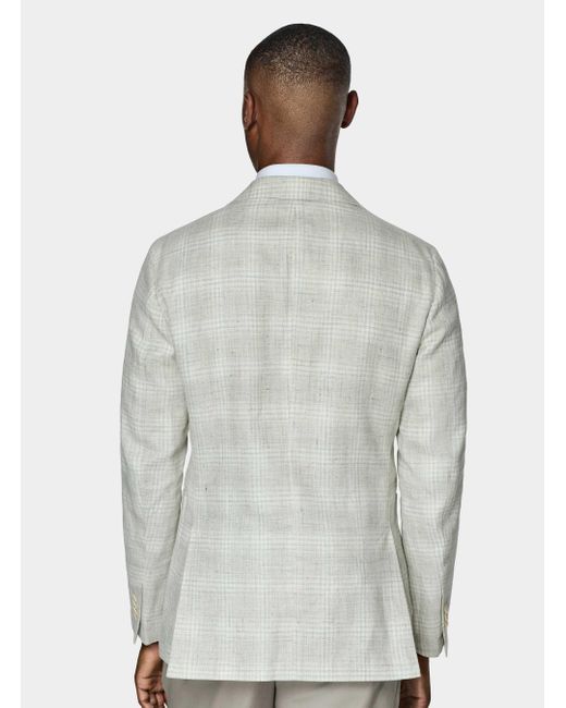Americana Estampada En Mezcla De Lino, Talla Gutteridge de hombre de color Gray