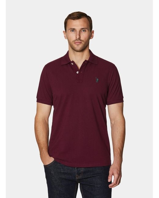 Polo Classica di Gutteridge in Red da Uomo