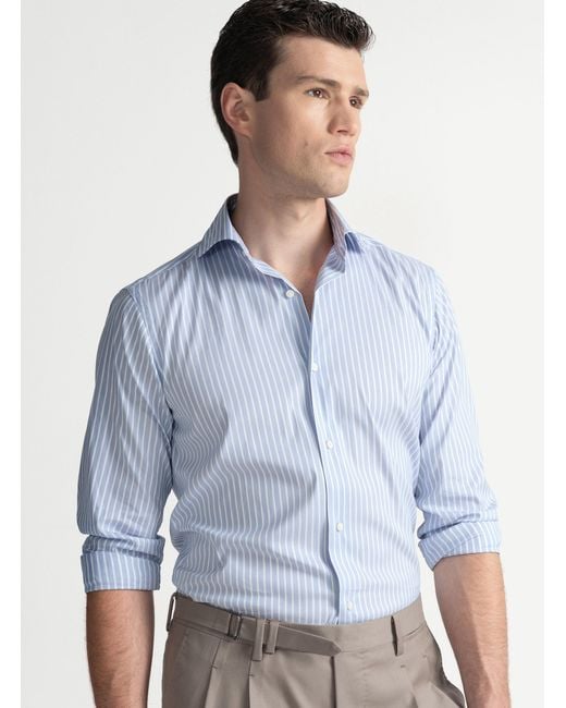 Camicia Rigata di Gutteridge in Blue da Uomo