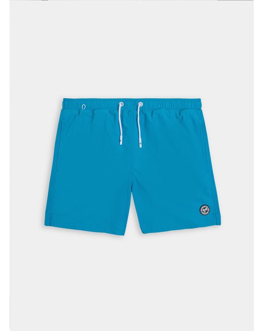 Gutteridge Einfache Einfarbige Badehose in Blue für Herren