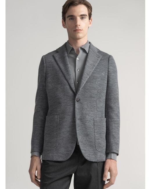 Americana De Jersey De Lana Y Algodón Gutteridge de hombre de color Gray