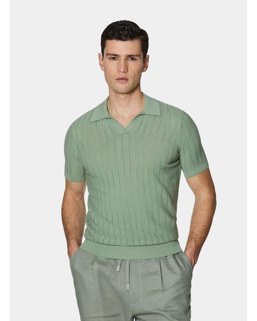 Polo Traforata di Gutteridge in Green da Uomo