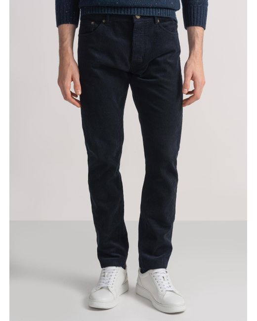 Gutteridge Five-Pocket-Hose Aus Samt in Blue für Herren
