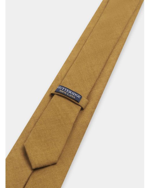 Corbata de lana Gutteridge de hombre de color Brown