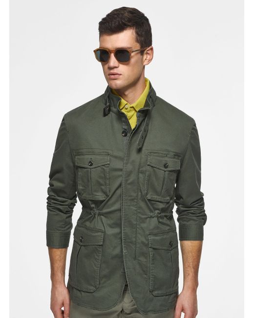 Field jacket in twill di Gutteridge in Green da Uomo