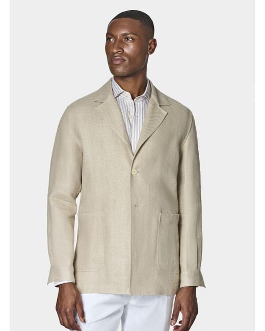Giacca Camicia di Gutteridge in Natural da Uomo