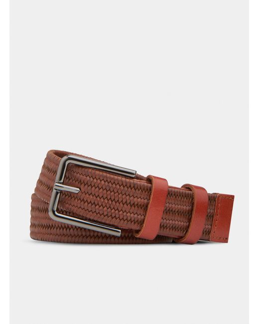 Gutteridge Stretch-Gürtel Aus Gewebtem Leder in Brown für Herren