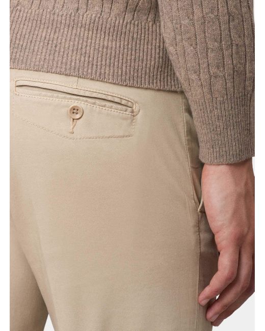 Pantalones Chinos De Sarga De Algodón Elástico, Talla Gutteridge de hombre de color Natural