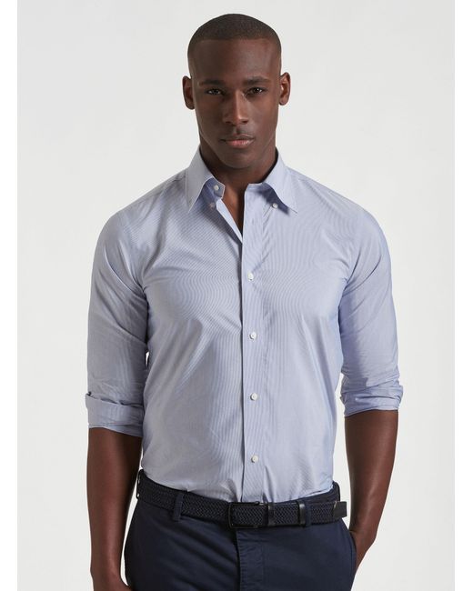Camicia Collo Button Down di Gutteridge in Blue da Uomo