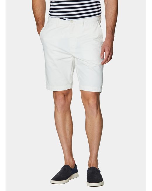 Bermudas De Algodón Twill Gutteridge de hombre de color White
