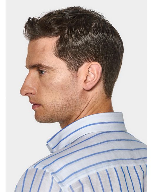 Camicia Rigata di Gutteridge in Blue da Uomo