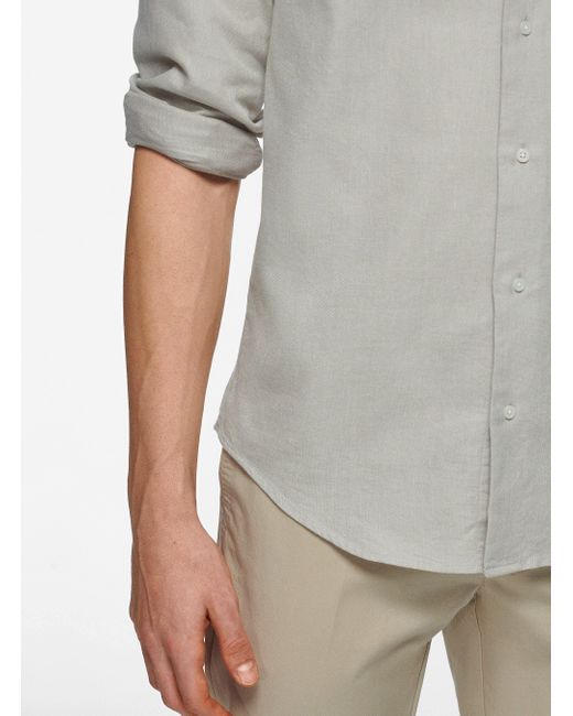 Camicia in cotone garzato di Gutteridge in Gray da Uomo