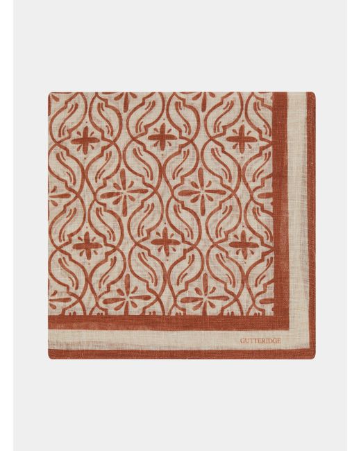 Gutteridge Foulard Aus Leinen in Pink für Herren