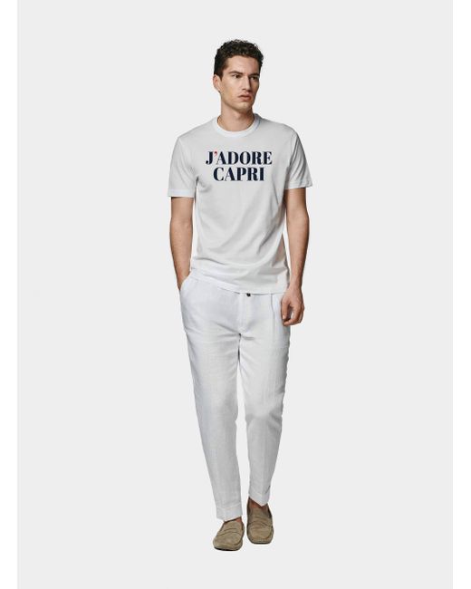 Camiseta De Algodón Supima Con Estampado Capri, Talla Gutteridge de hombre de color White