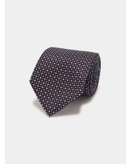 Gutteridge Seidenkrawatte Mit Mikro-Muster in Multicolor für Herren