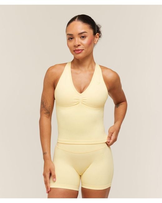 GYMSHARK Natural Lift Seamless Tank With Shelf