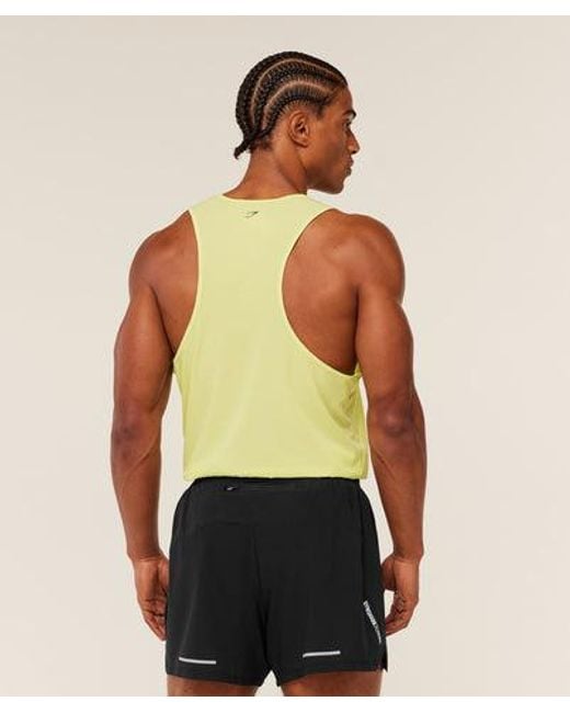GYMSHARK Green Running Tank for men
