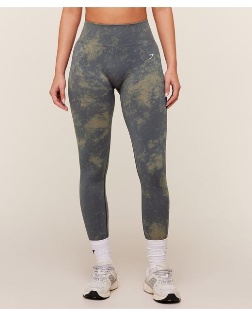 GYMSHARK Blue Washed Leggings