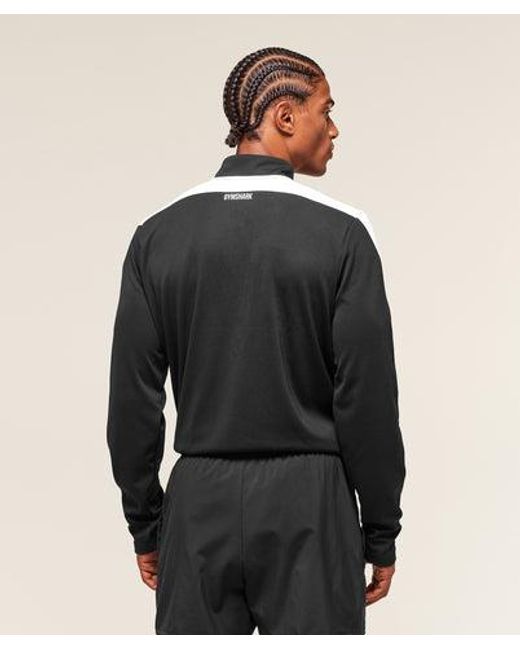 GYMSHARK Black Arrival Block 1/4 Zip for men
