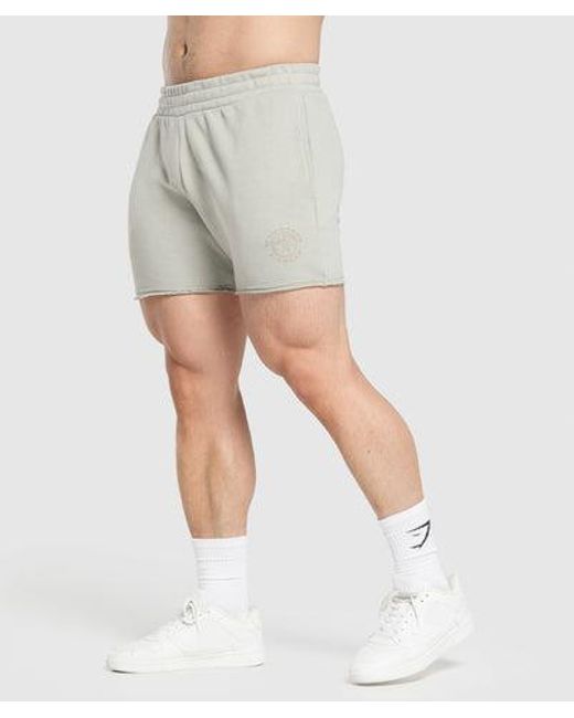 GYMSHARK Gray Legacy Shorts for men
