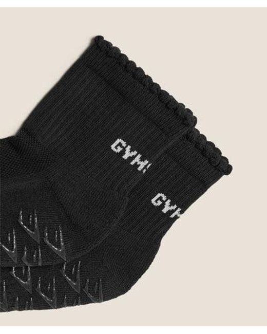 GYMSHARK Natural Frill Pilates Midi Sock