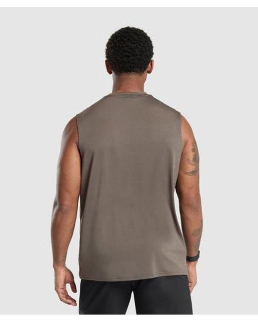 GYMSHARK Gray Arrival Oversized Tank for men