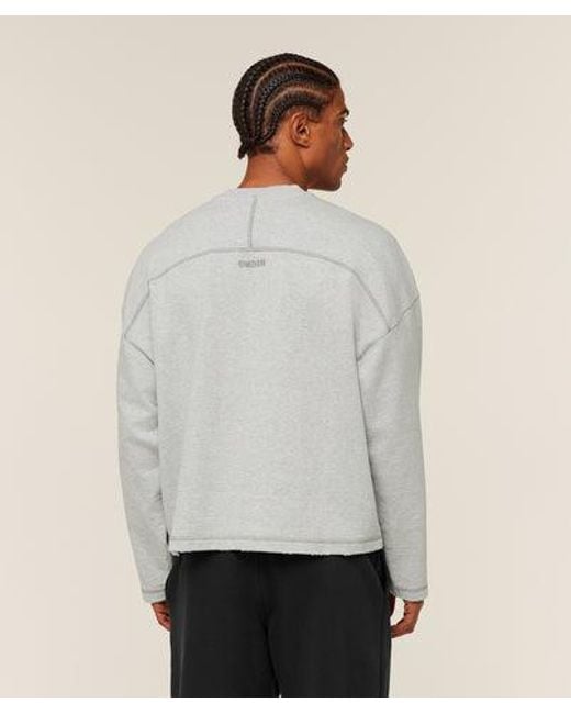 GYMSHARK Gray Re-Rack Crew Neck Pullover for men