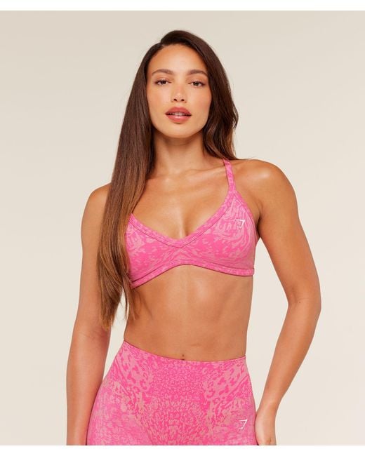 GYMSHARK Pink Adapt Animal X Whitney Sports Bra