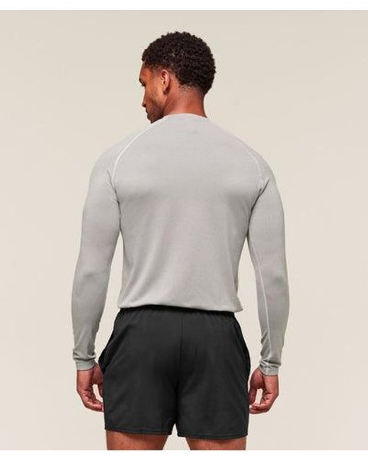 GYMSHARK Gray Vital Long Sleeve T-Shirt for men