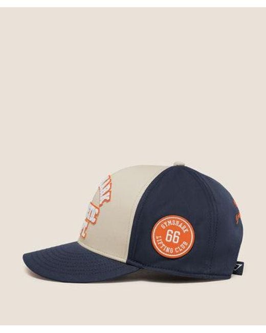 GYMSHARK Blue 6 Panel Collegiate Trucker