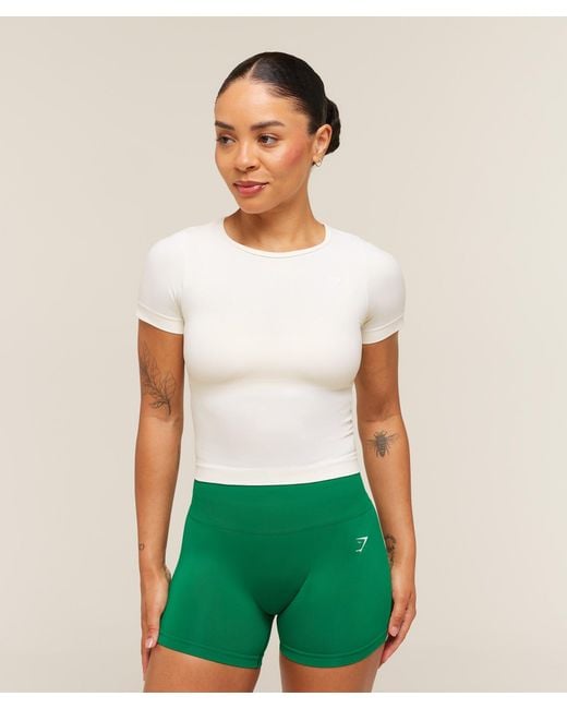 GYMSHARK Green Everyday Seamless Short Sleeve Top