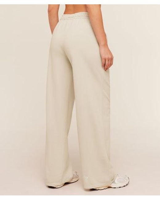 GYMSHARK Natural Chainstitch Graphic Wide Leg Joggers