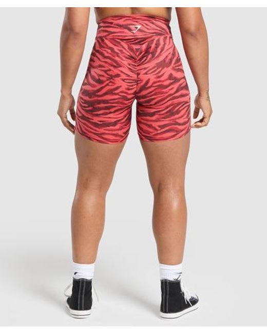 GYMSHARK Red Reps Power Tight Shorts