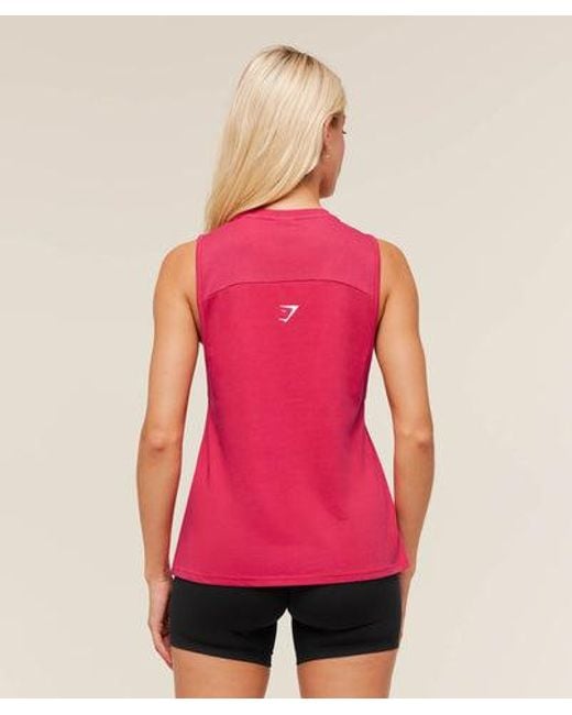 GYMSHARK Red Trace Graphic Tank
