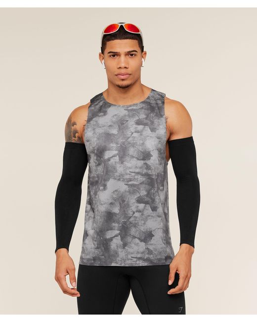 GYMSHARK Gray Running Elite Tank for men