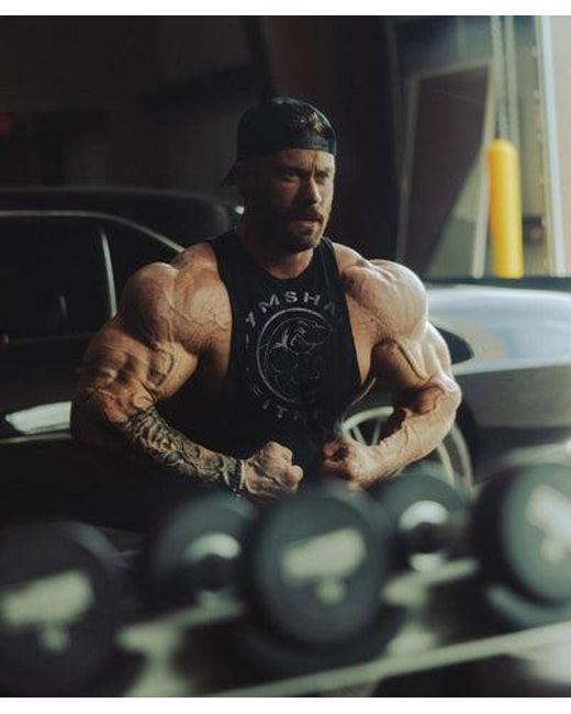 GYMSHARK Black Legacy Drop Arm Tank for men